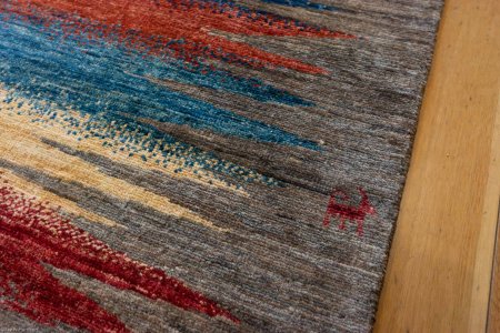Hand-Knotted Loribaft Rug From Afghanistan