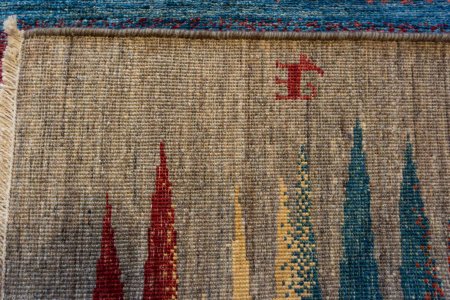 Hand-Knotted Loribaft Rug From Afghanistan