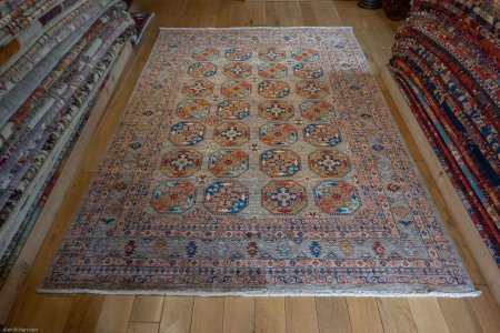 Hand-Knotted Ersari Rug From Pakistan