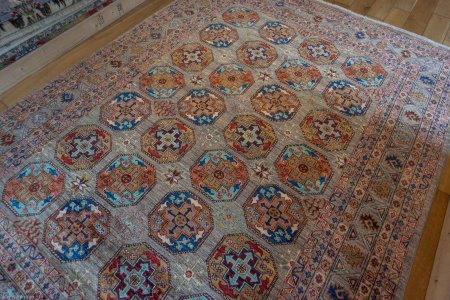 Hand-Knotted Ersari Rug From Pakistan