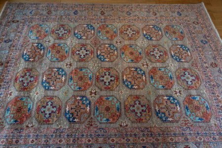 Hand-Knotted Ersari Rug From Pakistan