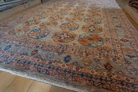 Hand-Knotted Ersari Rug From Pakistan