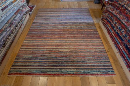 Hand-Knotted Berber Natural Rug From Afghanistan