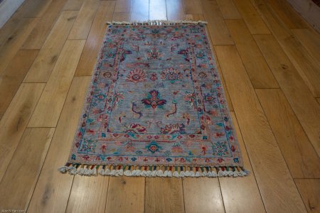 Hand-Knotted Sultanabad Rug From Afghanistan