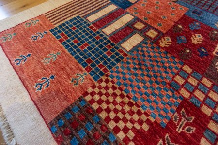 Hand-Knotted Loribaft Rug From Afghanistan