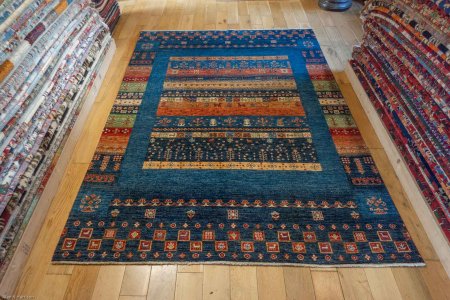 Hand-Knotted Loribaft Rug From Afghanistan
