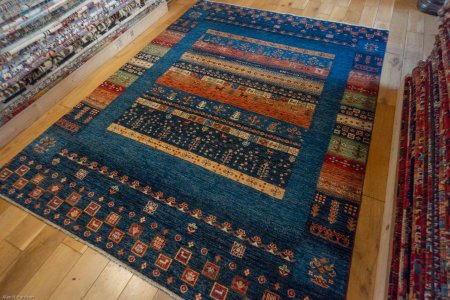 Hand-Knotted Loribaft Rug From Afghanistan