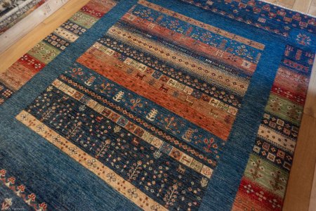 Hand-Knotted Loribaft Rug From Afghanistan