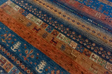 Hand-Knotted Loribaft Rug From Afghanistan