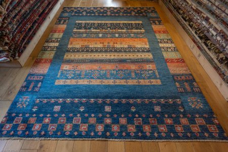 Hand-Knotted Loribaft Rug From Afghanistan