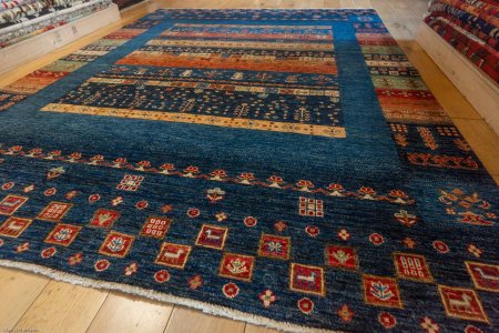 Hand-Knotted Loribaft Rug From Afghanistan