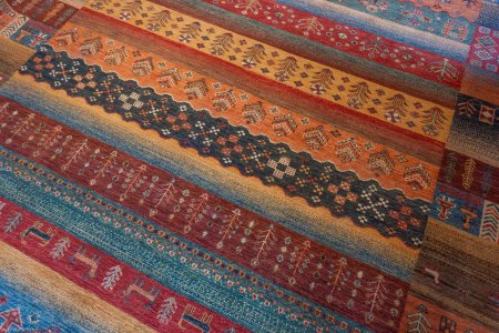Hand-Knotted Loribaft Rug From Afghanistan