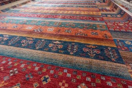 Hand-Knotted Loribaft Rug From Afghanistan