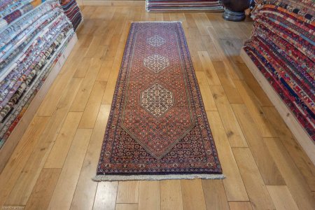 Hand-Knotted Bidjar Runner From Iran (Persian)