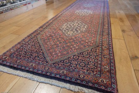 Hand-Knotted Bidjar Runner From Iran (Persian)