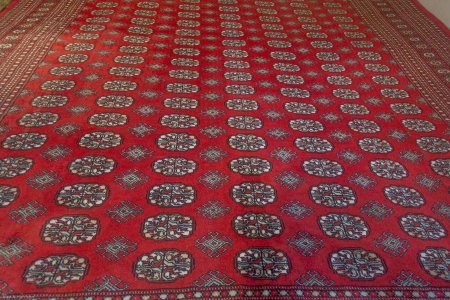 Hand-Knotted Bokhara Rug From Pakistan