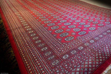 Hand-Knotted Bokhara Rug From Pakistan