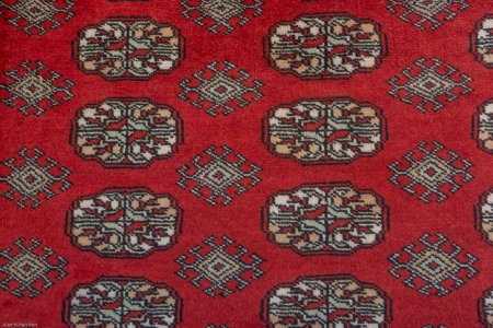 Hand-Knotted Bokhara Rug From Pakistan