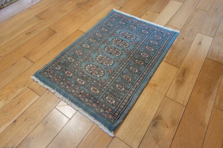 Hand-Knotted Bokhara Rug From Pakistan