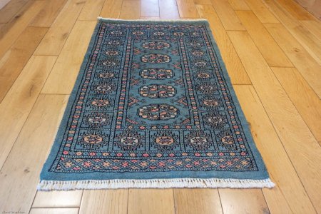 Hand-Knotted Bokhara Rug From Pakistan