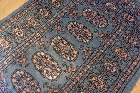 Hand-Knotted Bokhara Rug From Pakistan