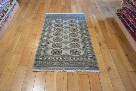 Hand-Knotted Bokhara Rug From Pakistan