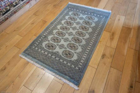 Hand-Knotted Bokhara Rug From Pakistan