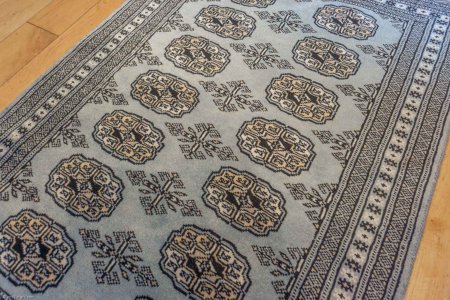 Hand-Knotted Bokhara Rug From Pakistan