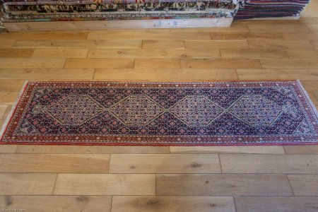 Hand-Knotted Senneh Runner From Iran (Persian)