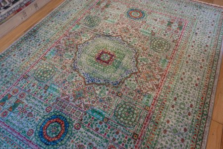 Hand-Knotted Fine Mamluk Rug From Afghanistan