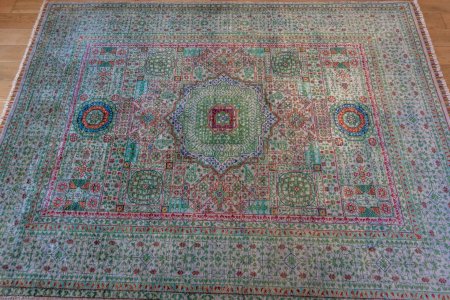 Hand-Knotted Fine Mamluk Rug From Afghanistan