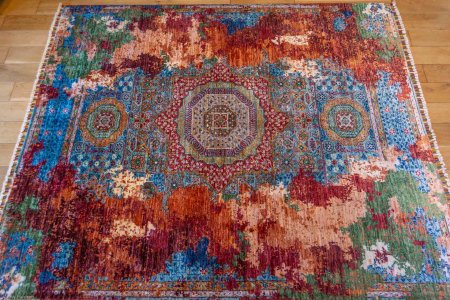 Hand-Knotted Fine Mamluk Rug From Afghanistan