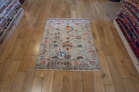 Hand-Knotted Sultanabad Rug From Afghanistan