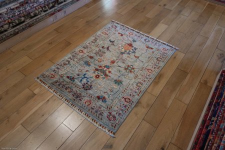 Hand-Knotted Sultanabad Rug From Afghanistan