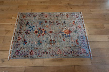 Hand-Knotted Sultanabad Rug From Afghanistan