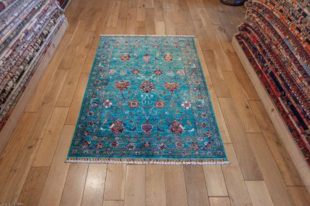Hand-Knotted Sultanabad Rug From Afghanistan