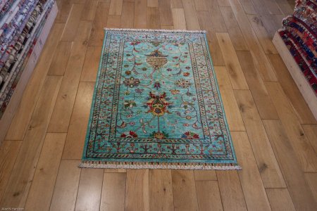 Hand-Knotted Sultanabad Rug From Afghanistan