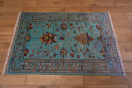 Hand-Knotted Sultanabad Rug From Afghanistan