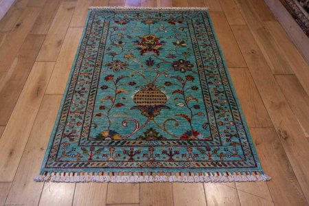 Hand-Knotted Sultanabad Rug From Afghanistan