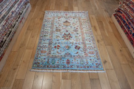 Hand-Knotted Sultanabad Rug From Afghanistan