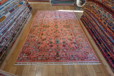 Hand-Knotted Sultanabad Rug From Afghanistan