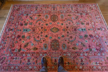 Hand-Knotted Sultanabad Rug From Afghanistan
