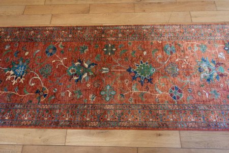 Hand-Knotted Sultanabad Runner From Afghanistan