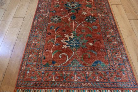 Hand-Knotted Sultanabad Runner From Afghanistan