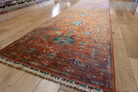 Hand-Knotted Sultanabad Runner From Afghanistan