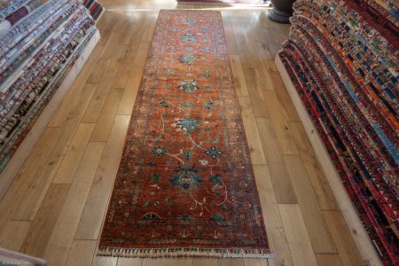 Hand-Knotted Sultanabad Runner From Afghanistan