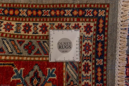 Hand-Knotted Kazak Rug From Afghanistan