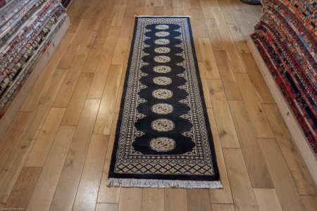 Hand-Knotted Bokhara Runner From Pakistan