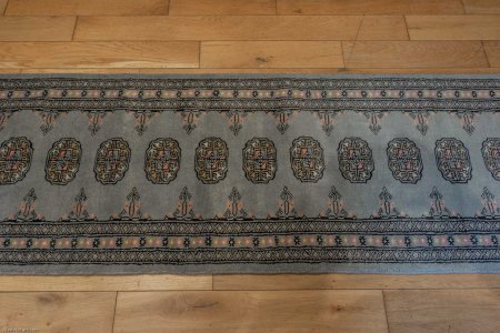 Hand-Knotted Bokhara Runner From Pakistan
