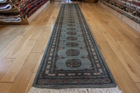Hand-Knotted Bokhara Runner From Pakistan